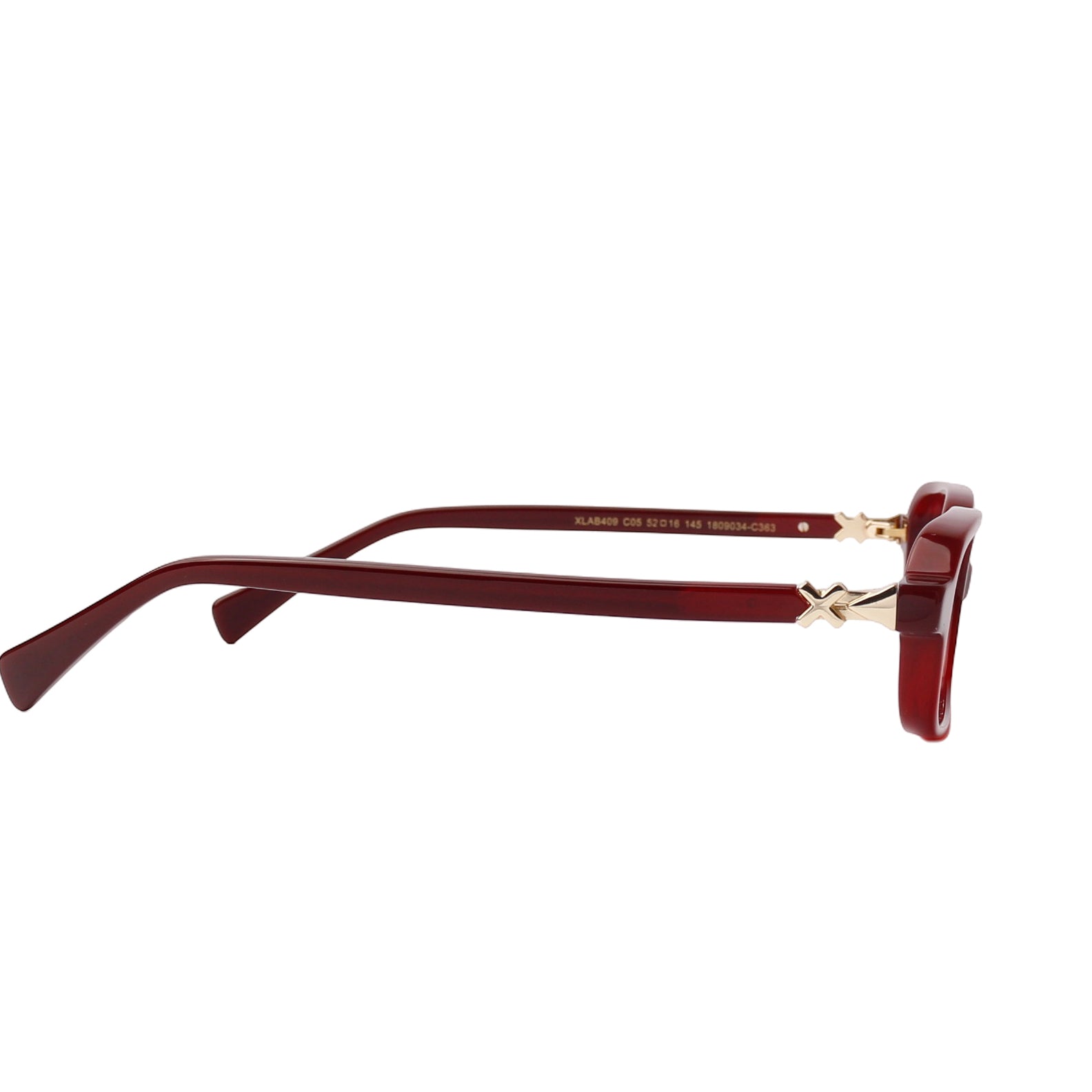 XLAB Unisex Filicudi Optical frames Acetate Bordeaux Squared Anti-glare Anti-glare