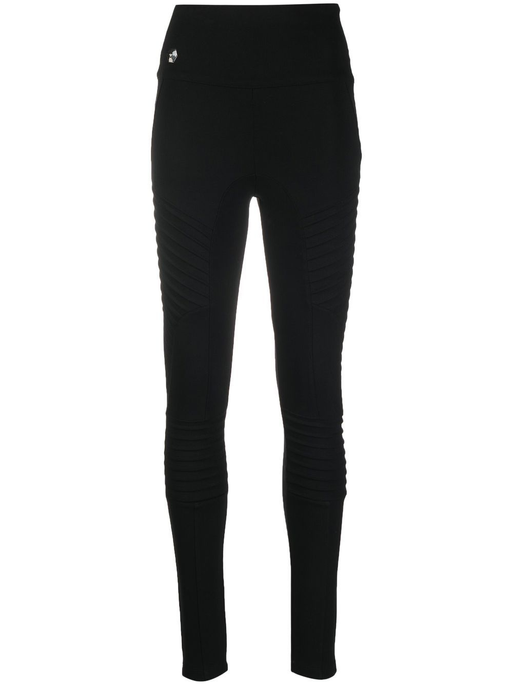 Logo-plaque leggings - Black