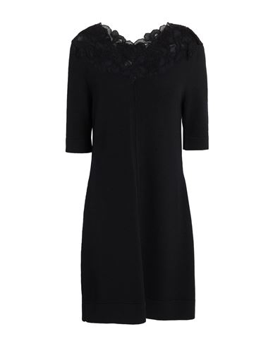 Woman Mini dress Black Size 10 Virgin Wool, Polyamide, Wool, Cotton, Mohair wool