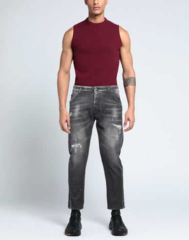 Patriòt Man Jeans Black Size 36 Cotton, Elastane