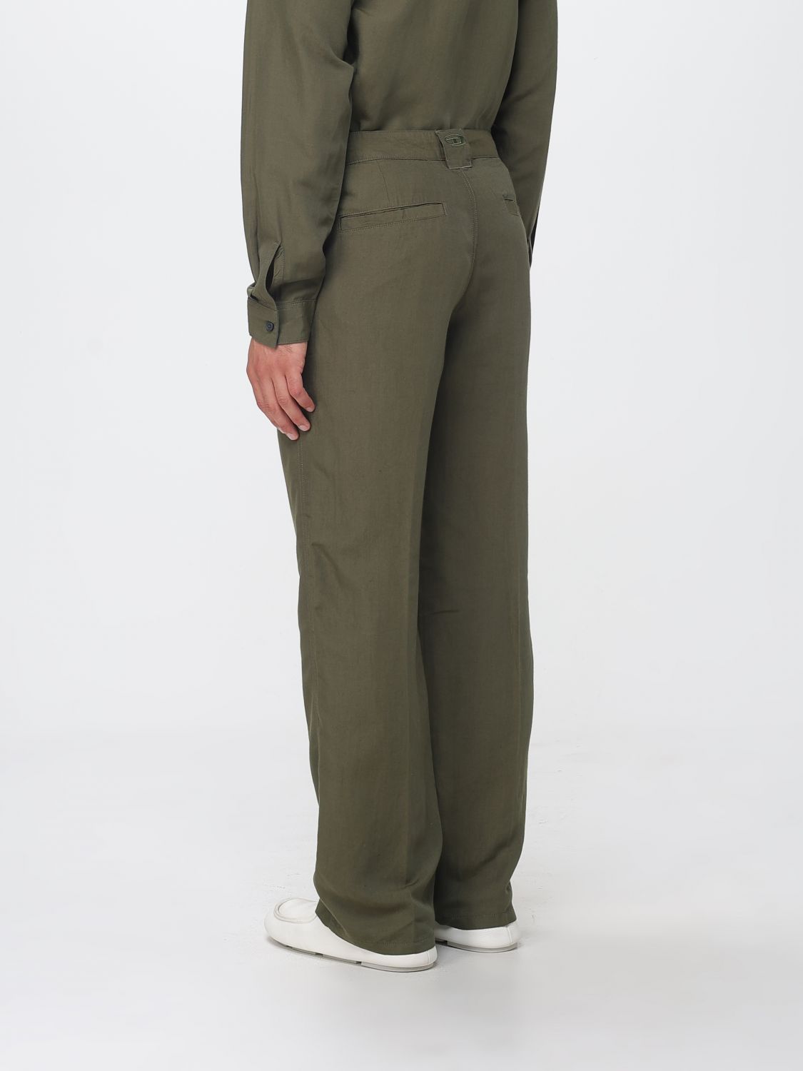 Pants Men color Military