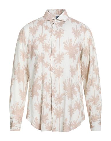 Man Shirt Beige Size 17 ¾ Linen