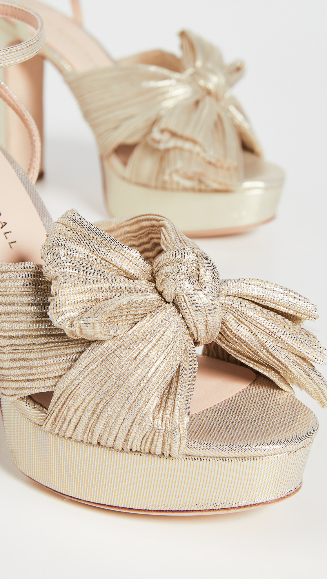 Natalia Platform Pleated Bow Heels
