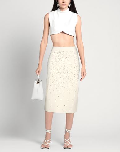 Woman Midi skirt Ivory Size M Viscose, Polyester