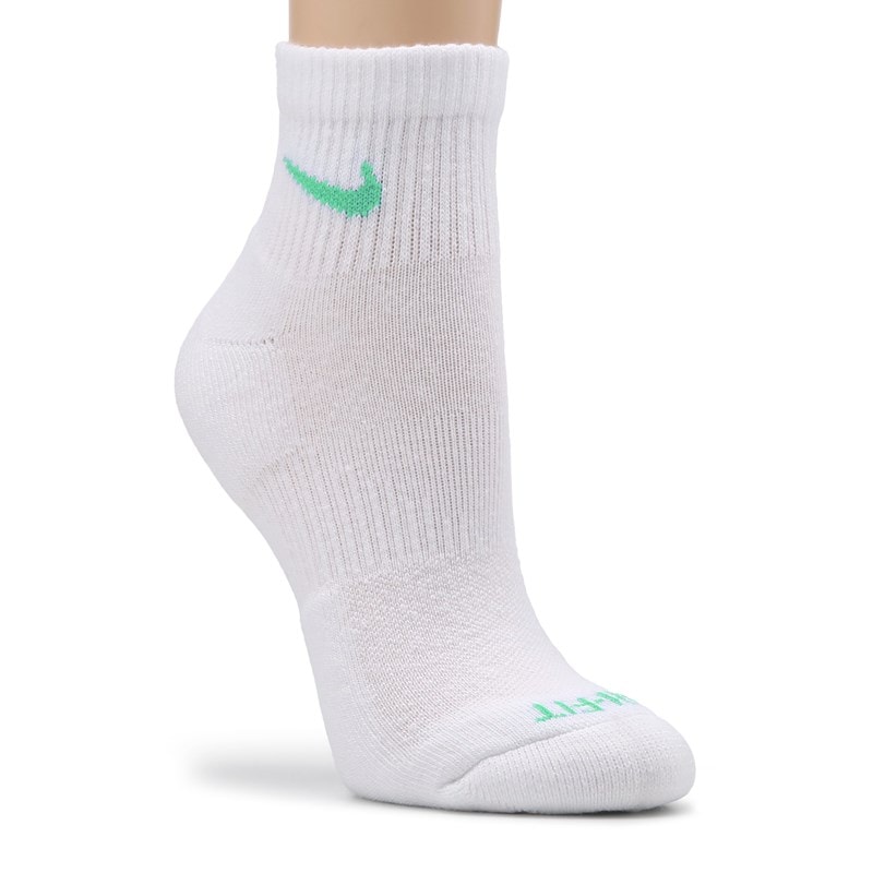 6 Pack Medium Everyday Plus Cushion Ankle Socks (White/Multi)