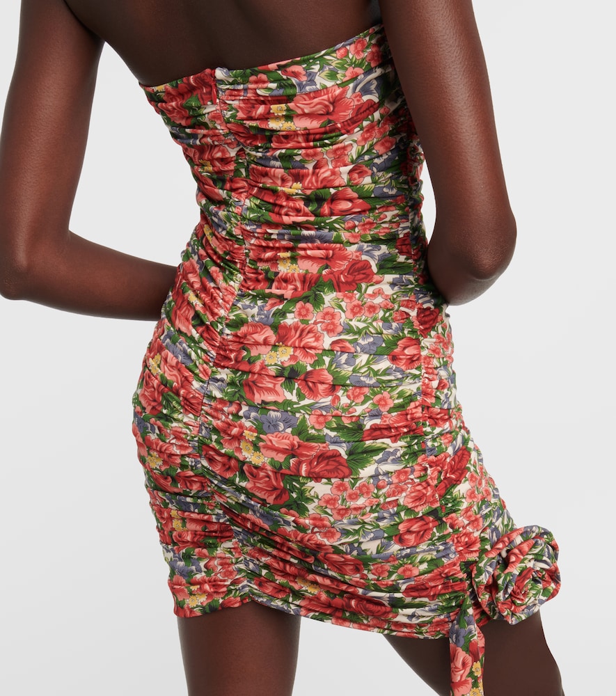Floral ruched minidress