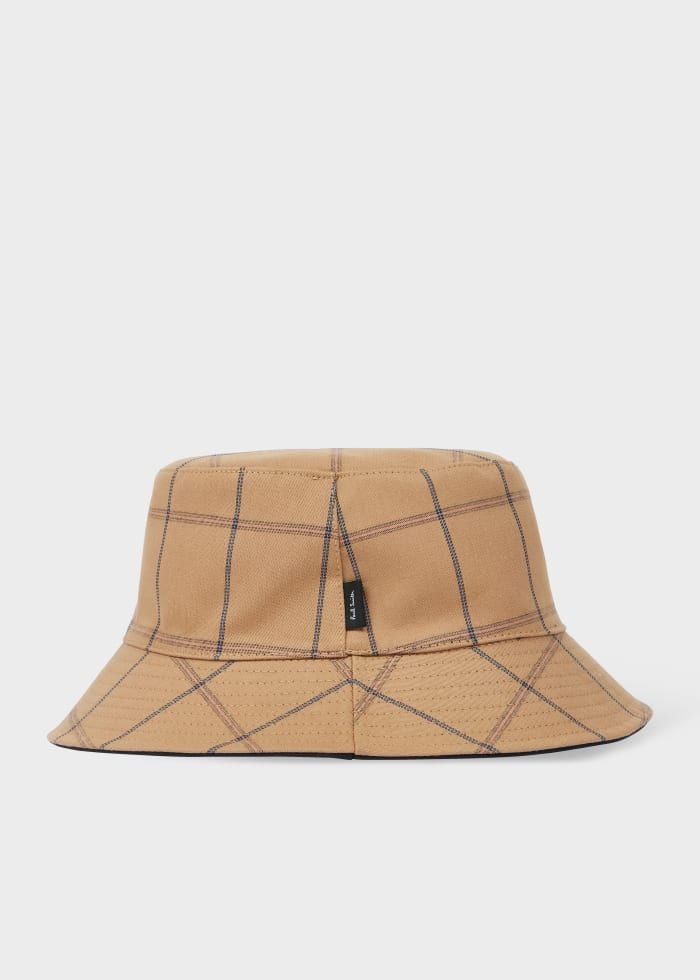 Reversible Cotton-Nylon Bucket Hat Blue