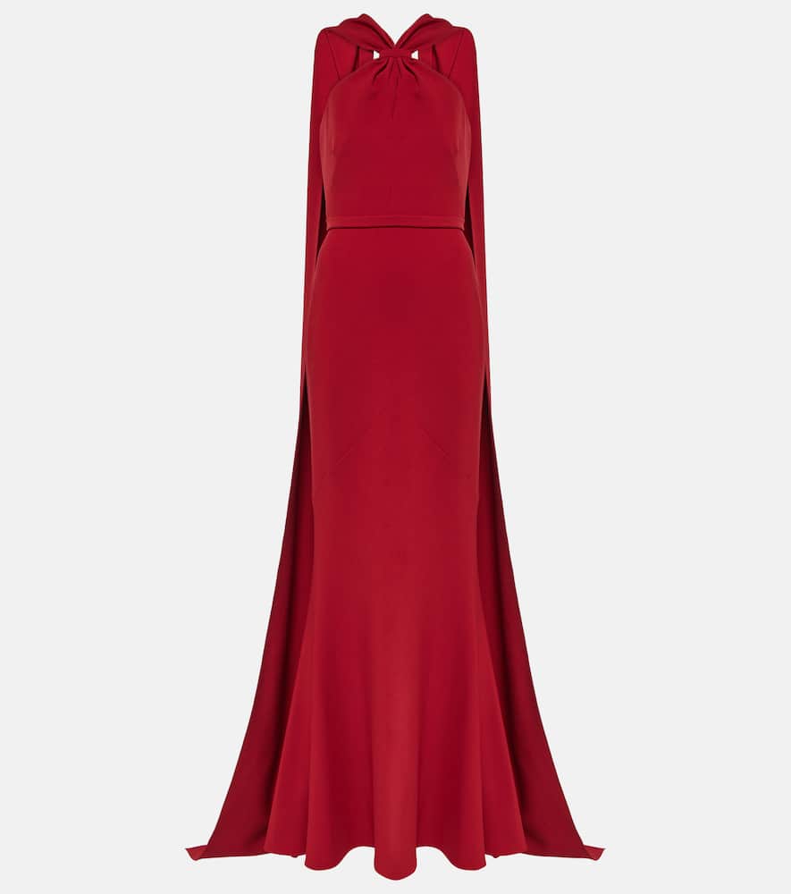 Lilien halterneck crêpe gown