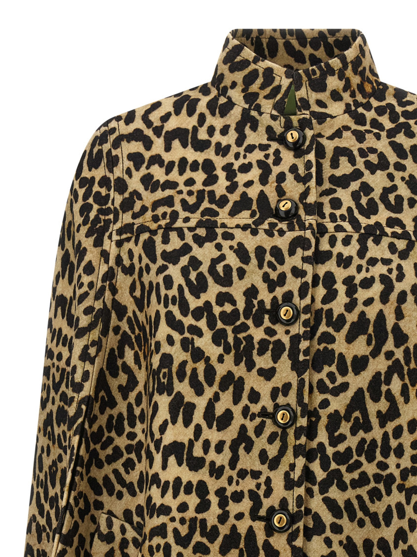 Cape In Animalier Cloth Capes Brown