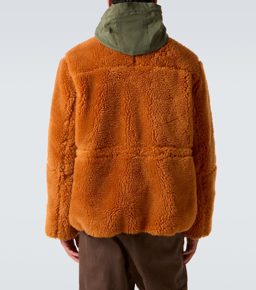 Wool-blend and canvas jacket