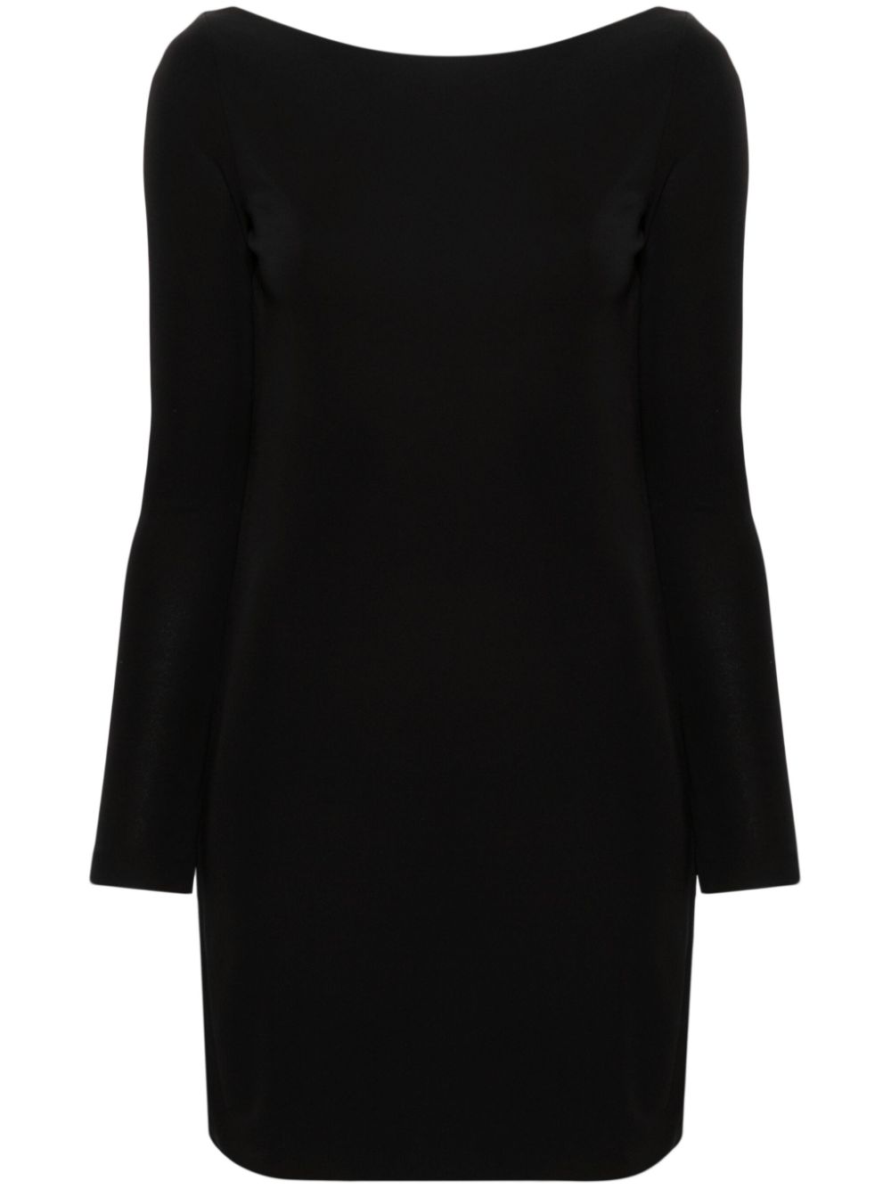 Cowl-back draped minidress - Black