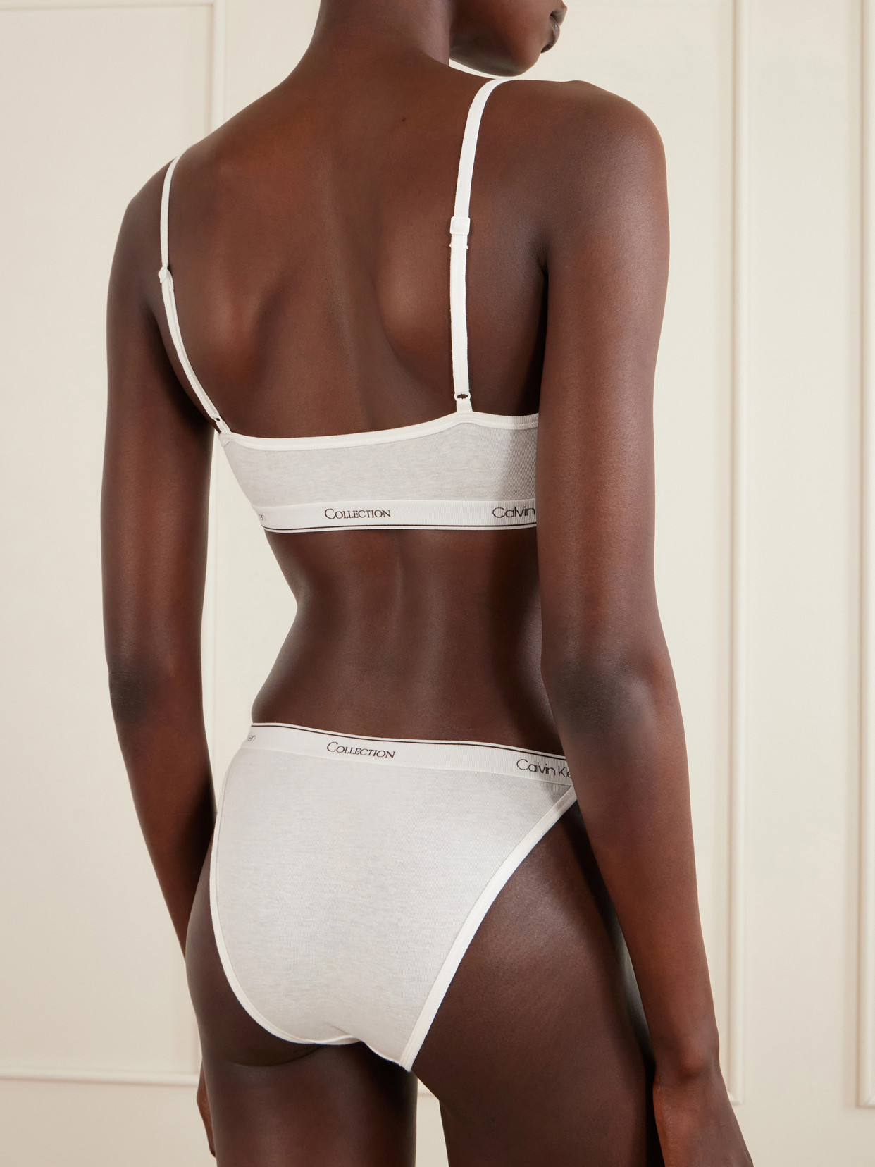 Sienna Cotton-blend Balconette Bra - White