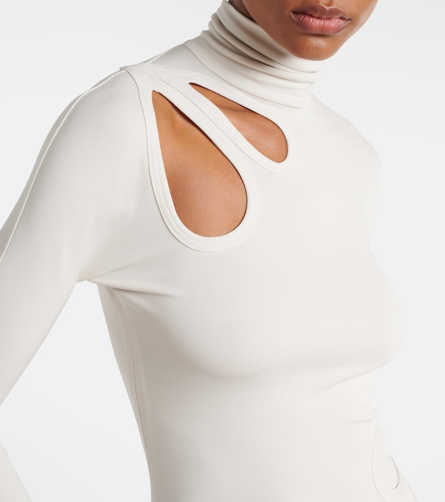 Cutout jersey midi dress