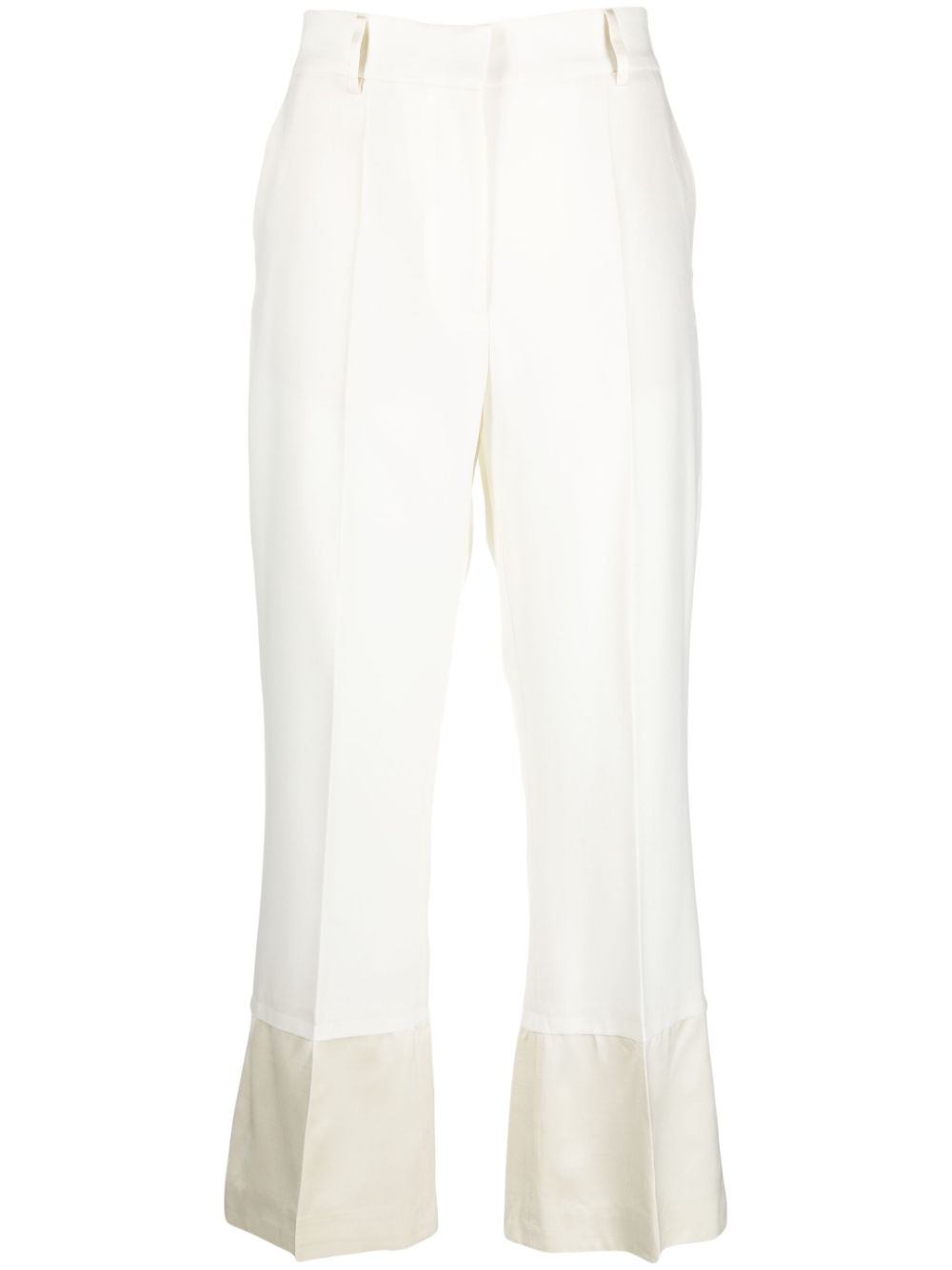 Harmony straight-leg wool trousers - White