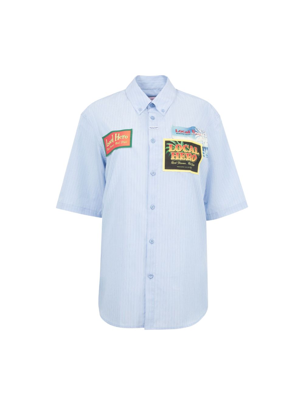 Martine Rose pinstriped shirt - Blue