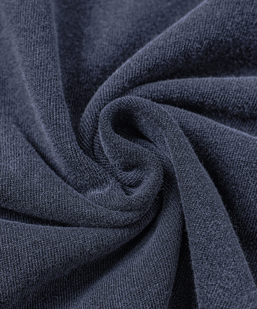 Color-blocked layered roll-up short-sleeve T-shirt_Pigment Navy