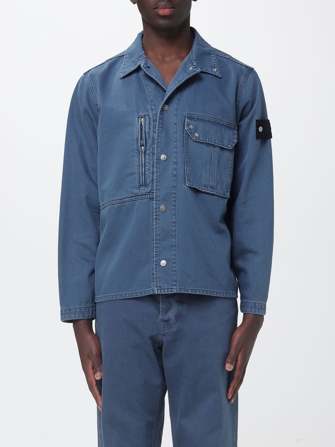 Shirt Men color Indigo