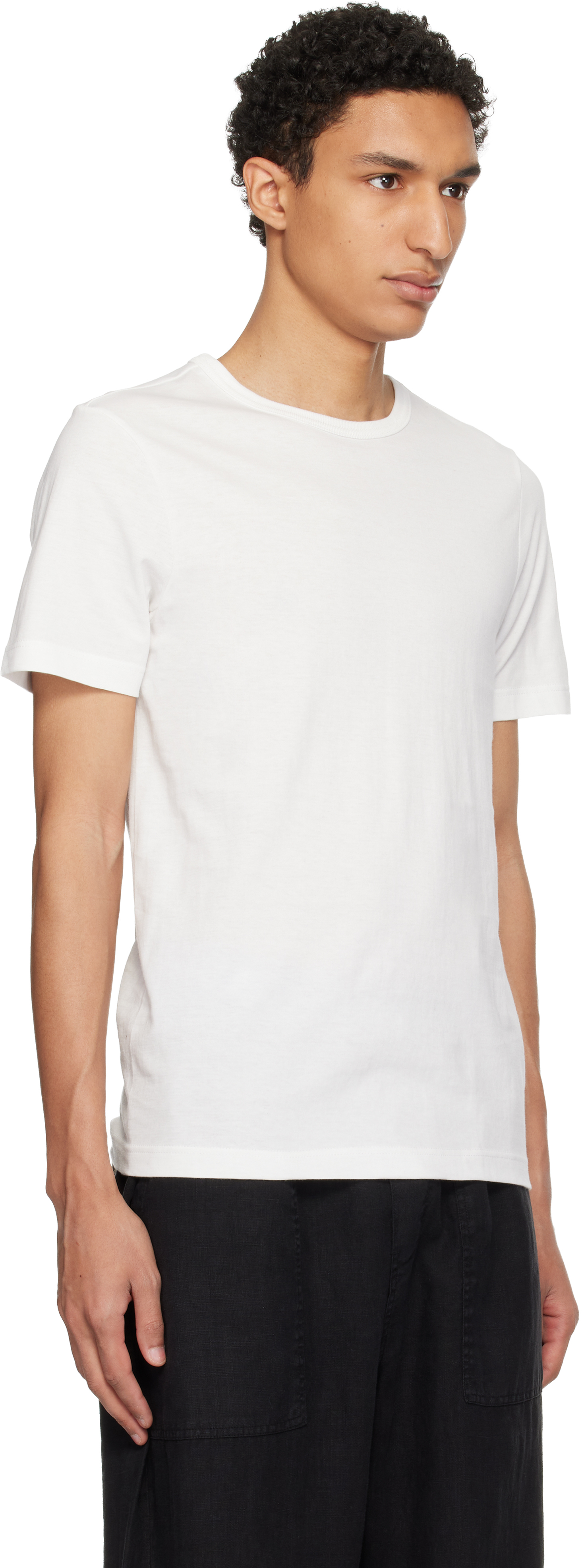 White 1950s Loopwheeled Classic Fit Lightweight T-shirt