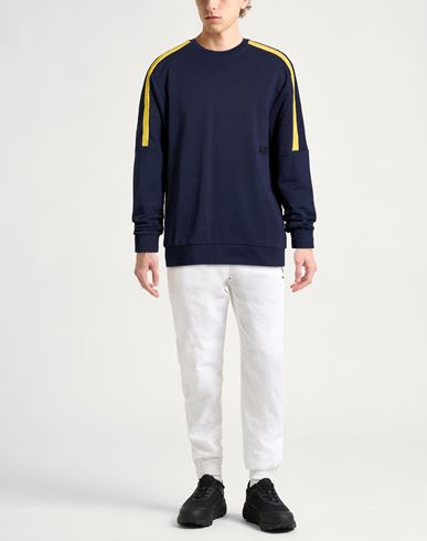 Man Sweatshirt Navy Size L Cotton