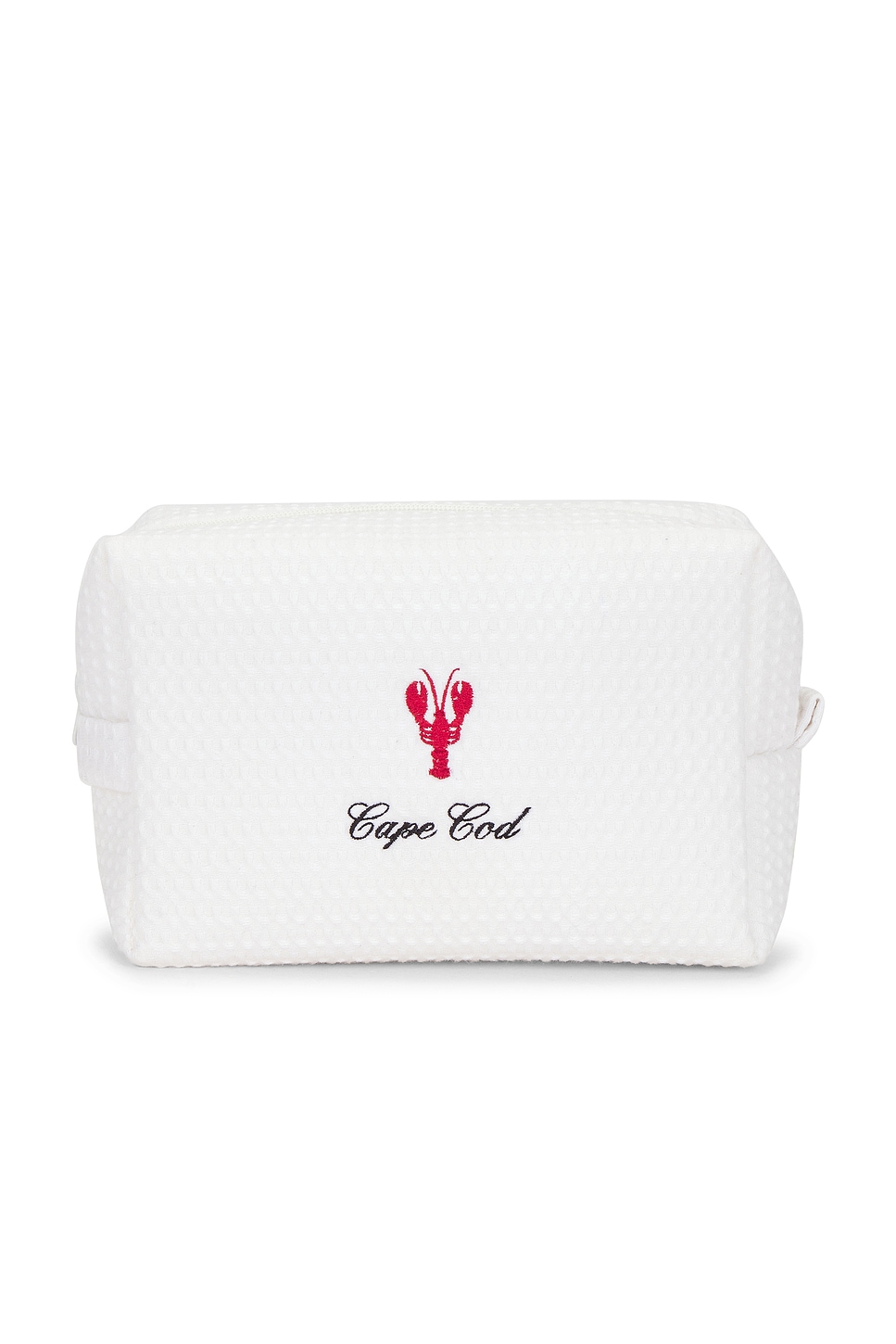 Abbode Cape Cod Waffle Pouch in Cloud - White. a