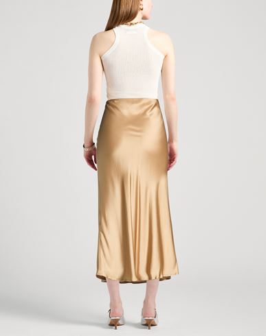 Woman Midi skirt Beige Size 10 Viscose