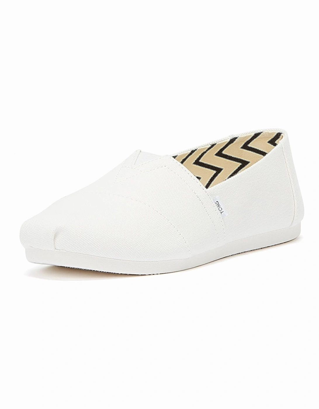 Men's TOMS Alpargata Cotton Canvas Mens White Espadrilles - Size: 10