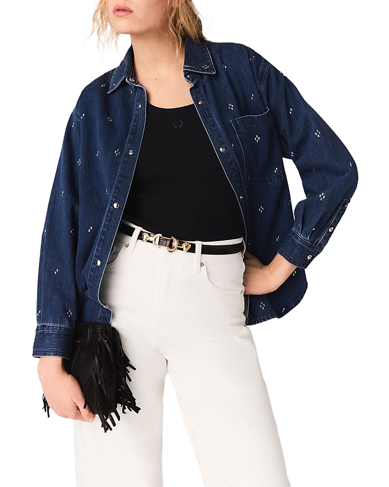 Rhinestone Denim Shirt