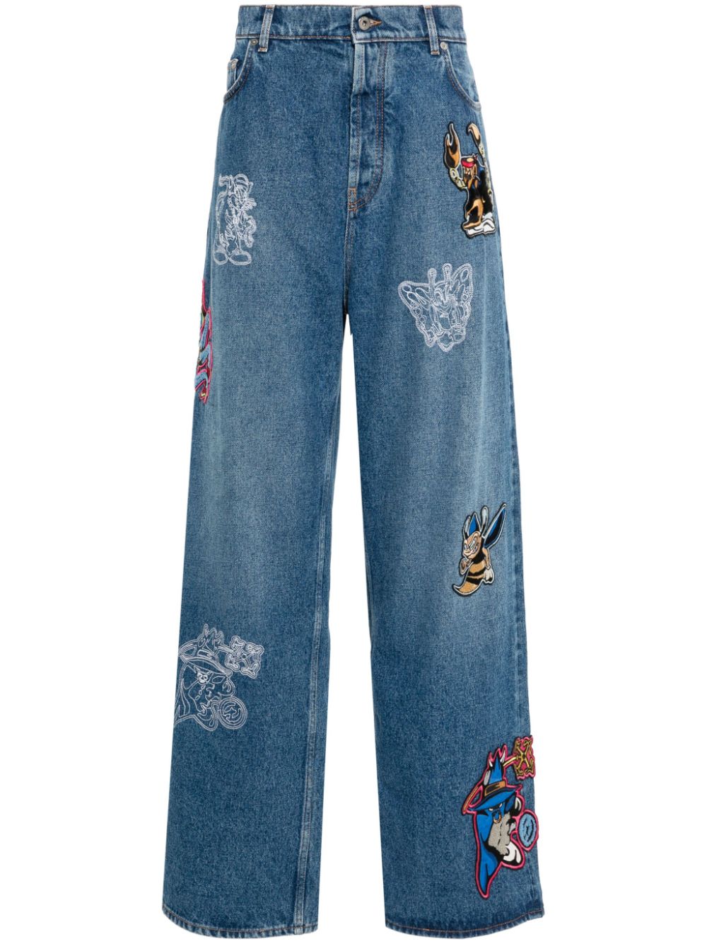 Character Diag straight-leg jeans - Blue