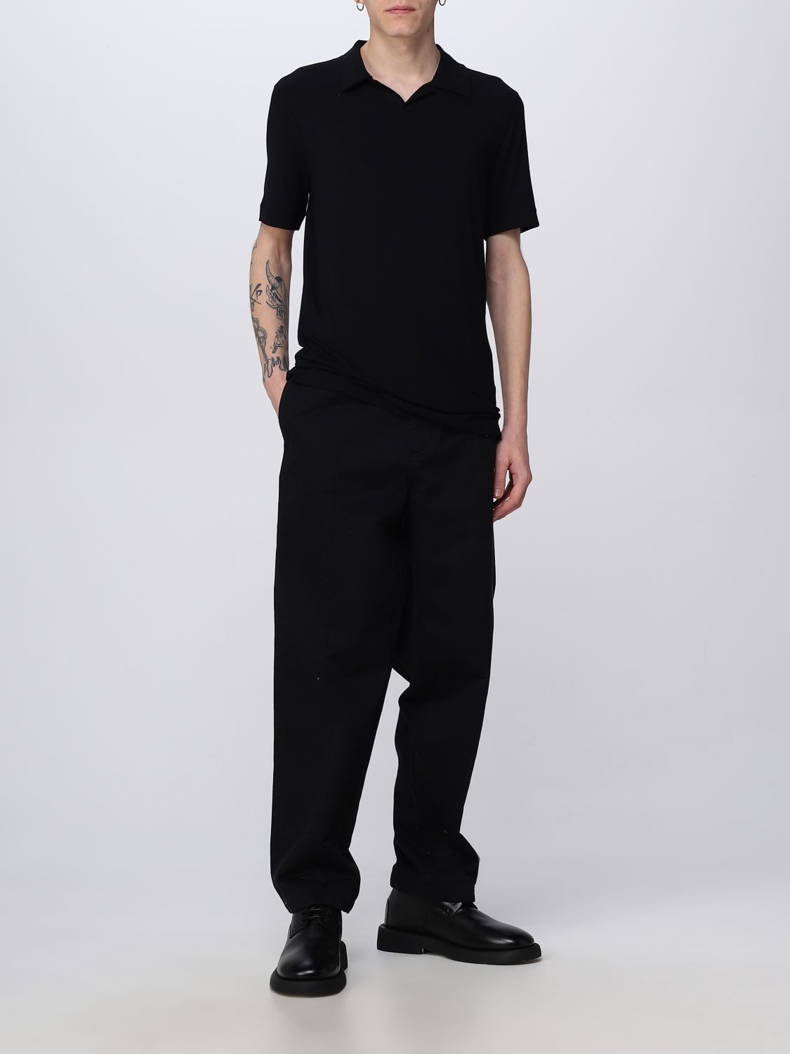 Polo Shirt Men color Black
