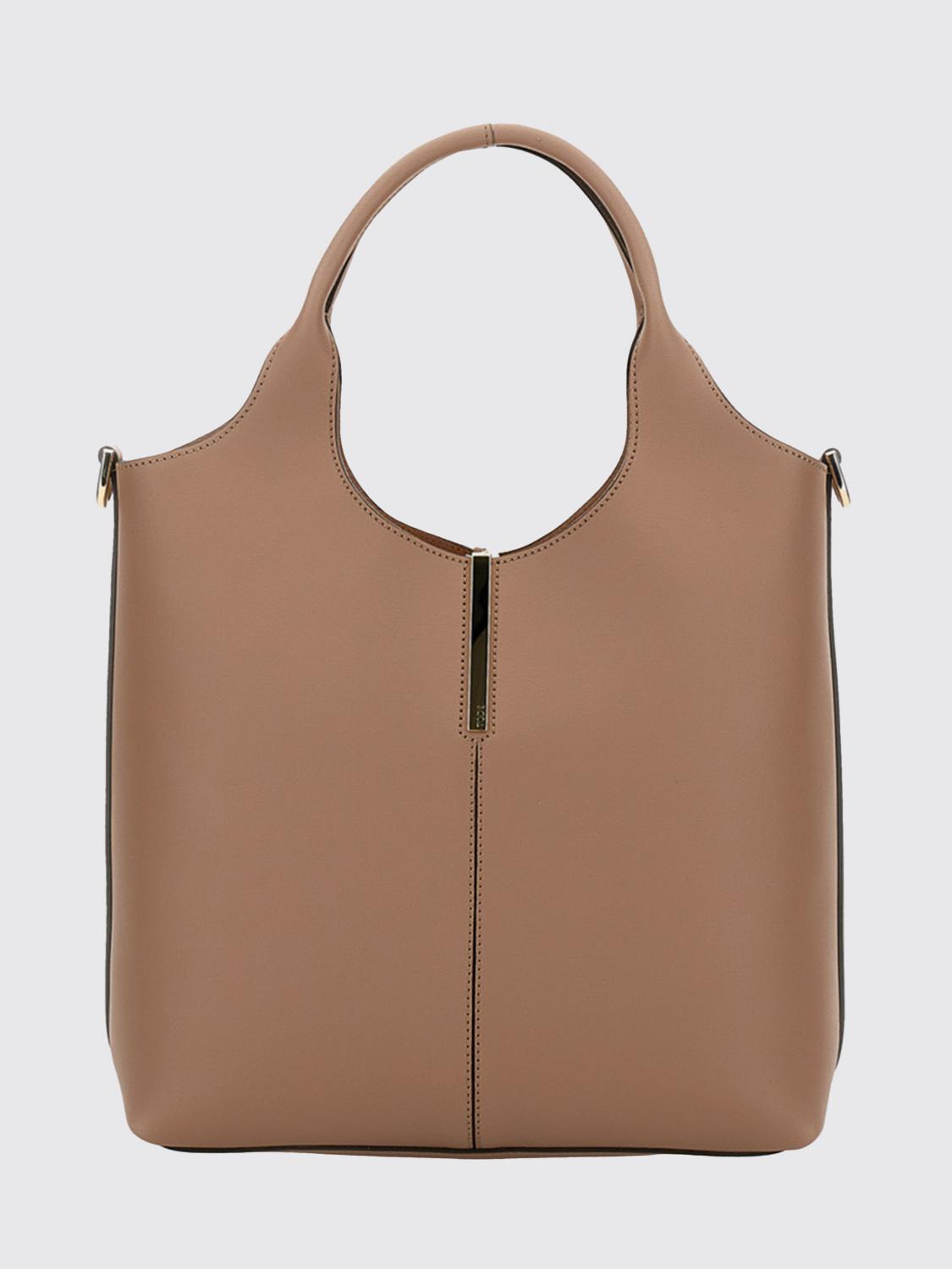 Mini leather tote bag - Black