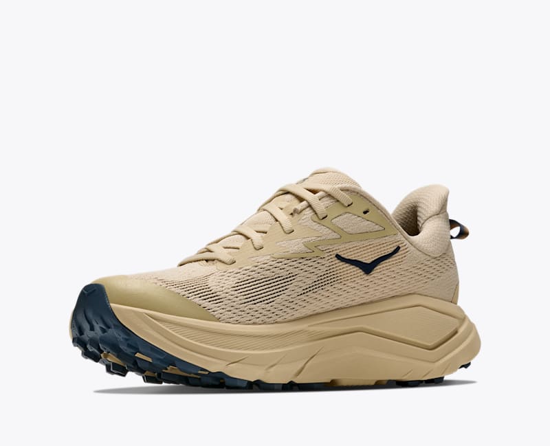 HOKA Women's Challenger 8 Shoes in Barley Flour/Faded Navy