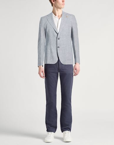 Man Blazer Light blue Size 40 Linen