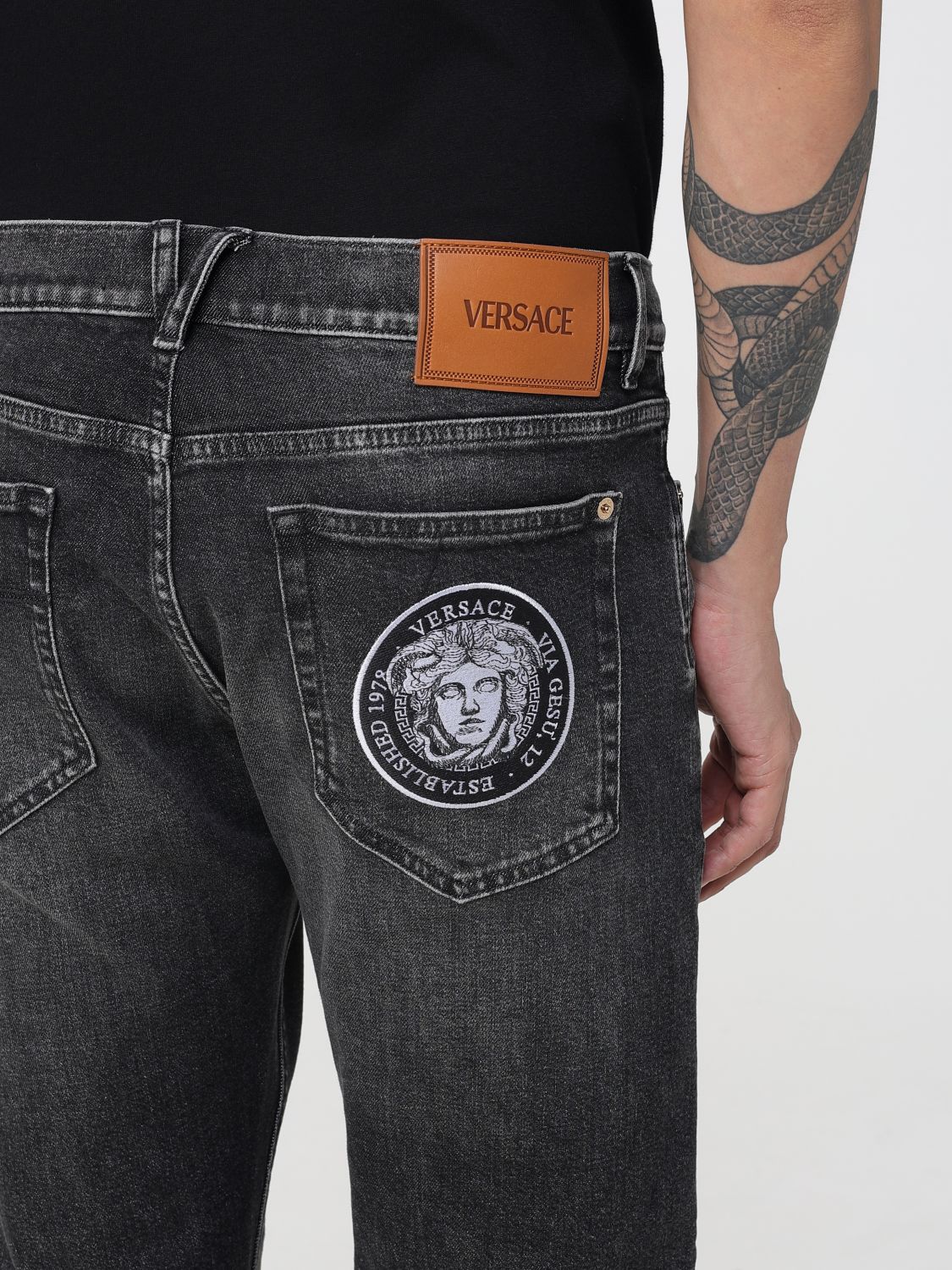 Jeans Men color Grey