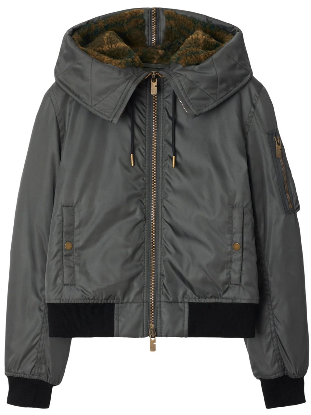 Cropped parka - Grey