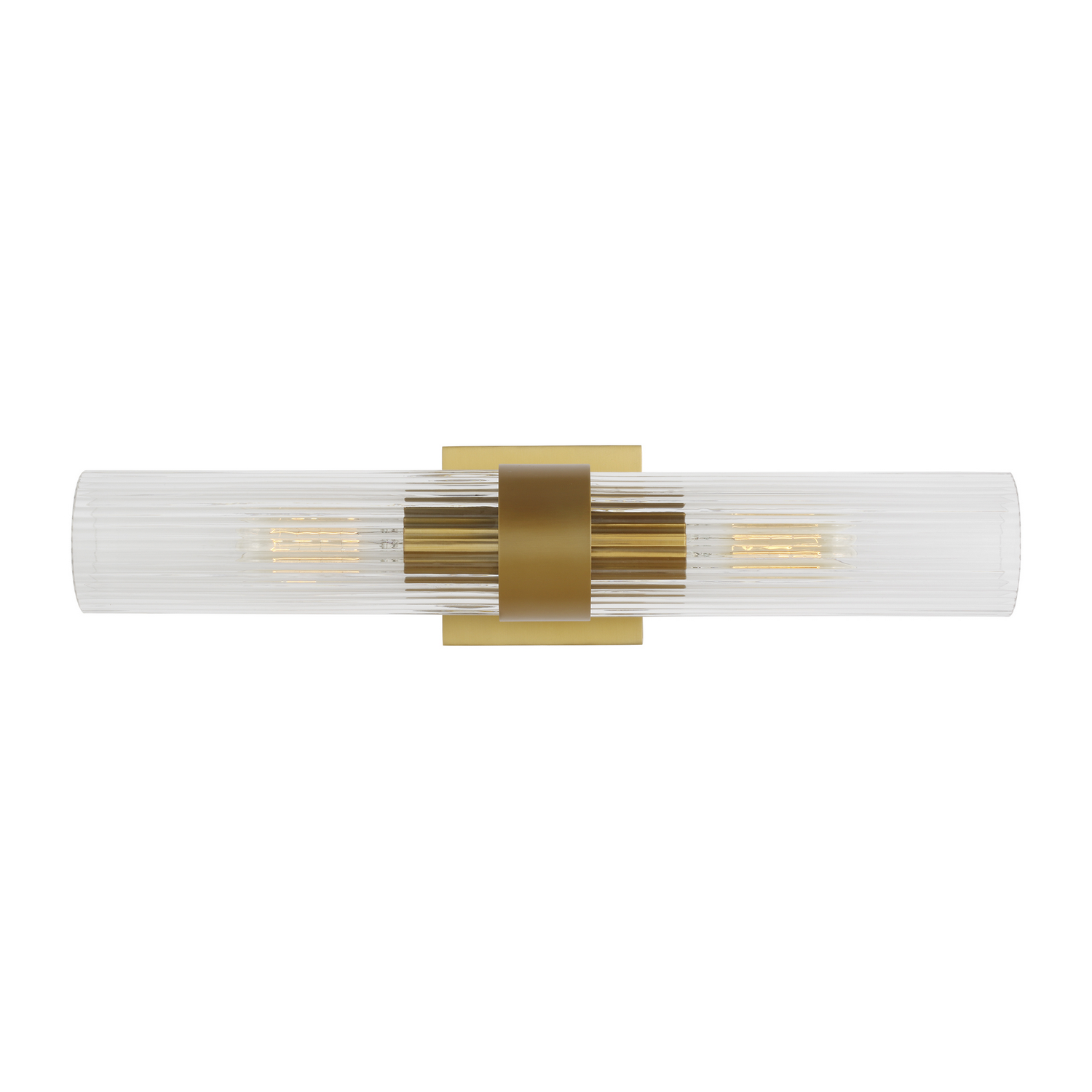 Visual Comfort Studio Geneva 2-Light Bathroom Vanity Light in Burnished Brass by Chapman & Myer