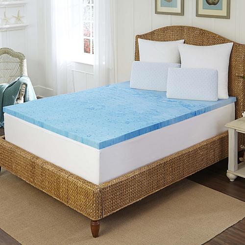 "Sleep 2"" Marbleized Gel Memory Foam Topper