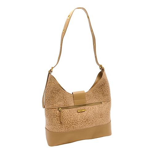 Legacy Floral Embossed Leather Cowboy Core Hobo Bag