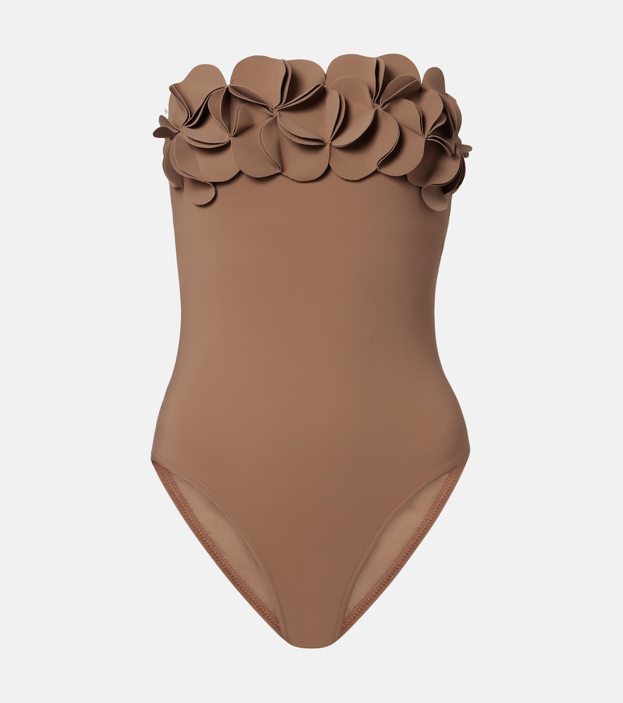 Tess floral-appliqué swimsuit