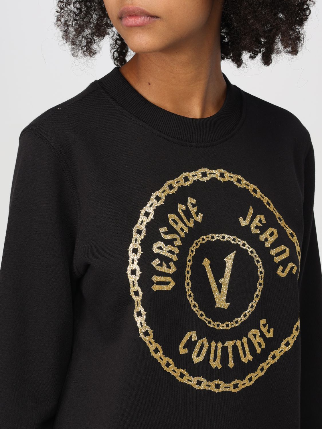 Logo-print cotton sweatshirt - Black