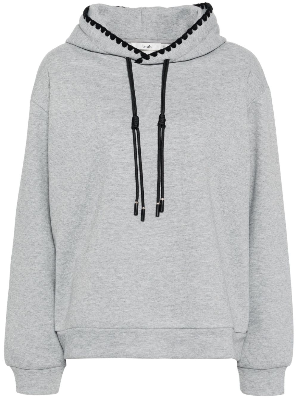 Contrast-detail hoodie - Grey