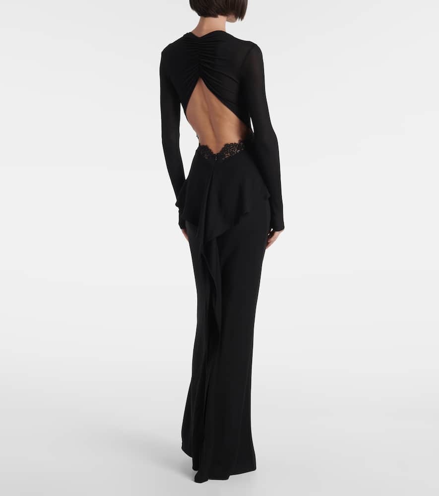 Endrey Disconnect lace-trimmed gown