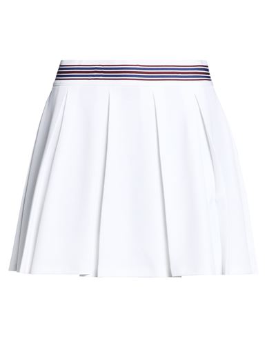 Woman Mini skirt White Size 6 Polyester, Elastane