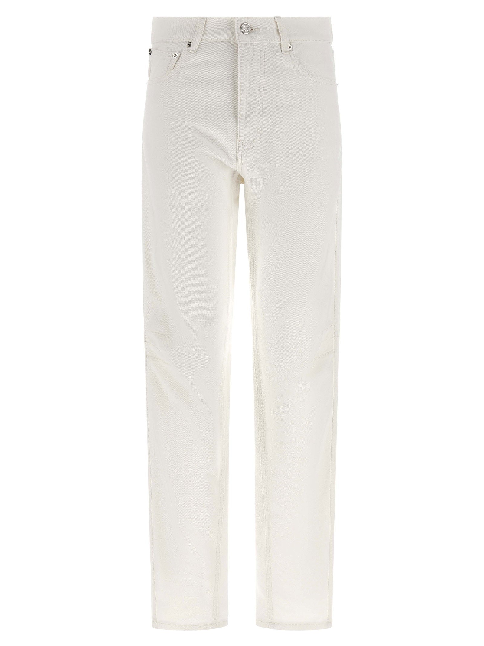 Tapered Denim Jeans — Cream