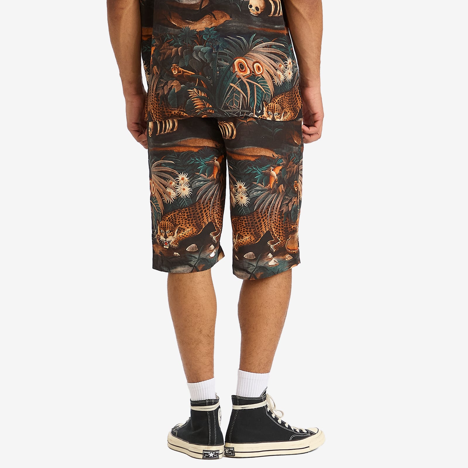 Endless Joy Men's Leopard Jungle Shorts in Multi