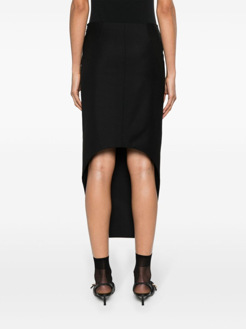 Wool And Mohair Asymmetric Skirt