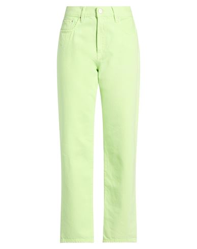 Woman Pants Lime green Size 25 Cotton