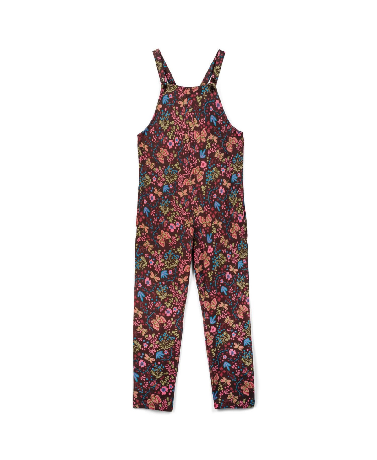 Girls Fair Trade Organic Cotton Jumpsuit One-Piece Romper - Flower child