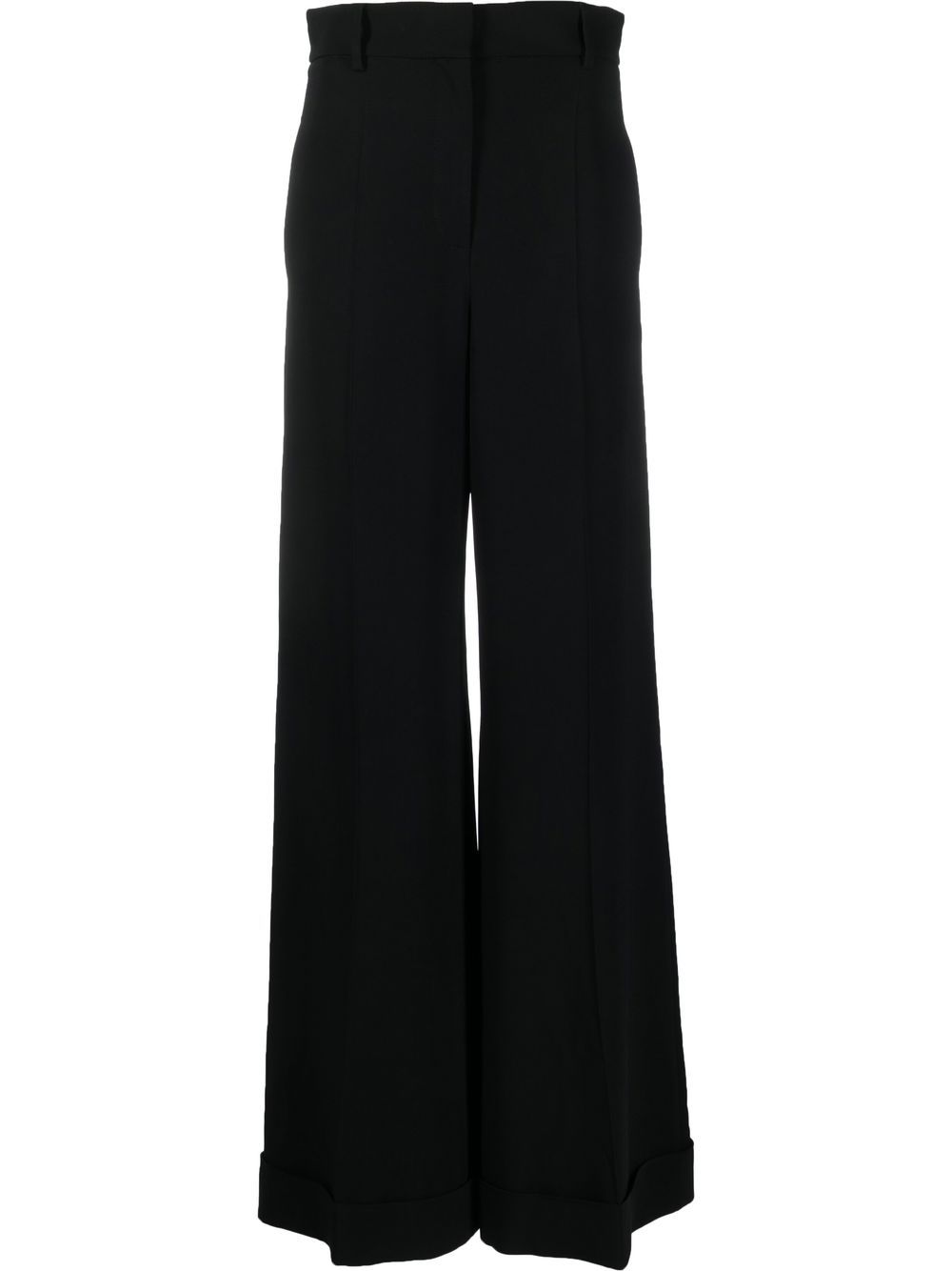 Mid-rise palazzo pant - Black