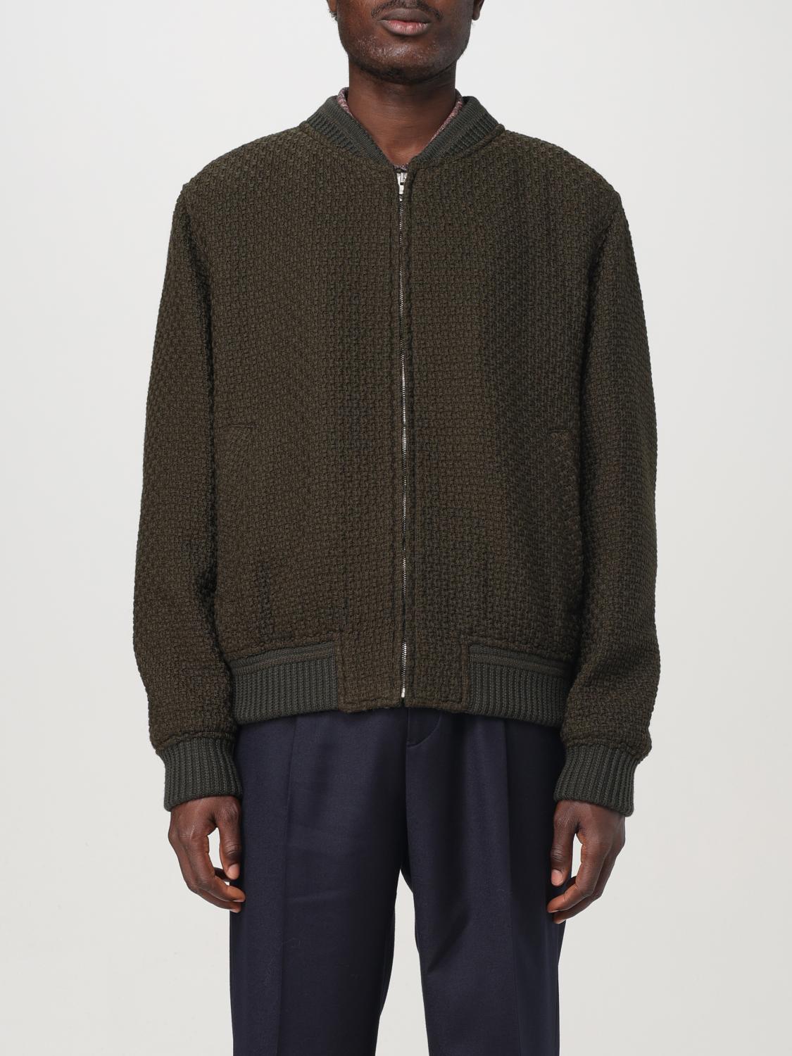 Zip-up wool bomber jacket - Neutrals