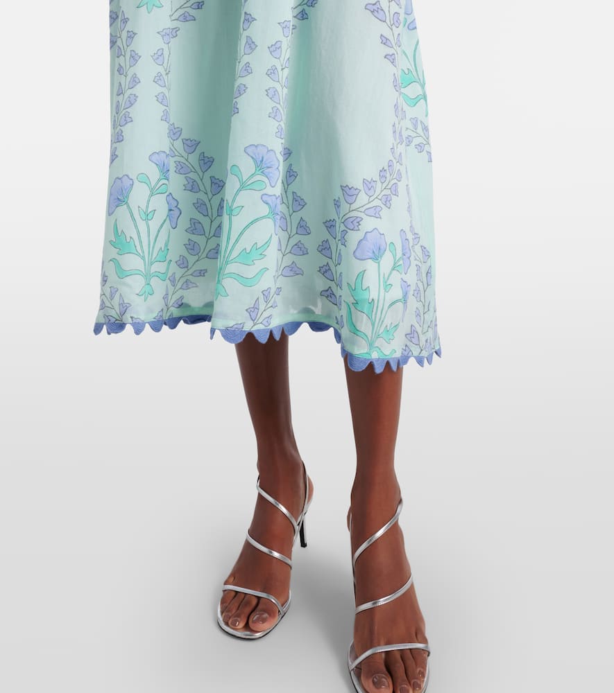 Floral cotton midi dress